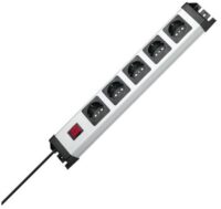Kopp 226620015 Powerversal 5-fach 250V 16A IP20 2-polig beleuchtet482,6x71x58,3 sil-schwarz