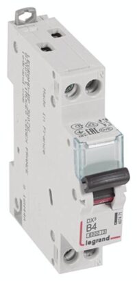 Legrand 407471 DX3 LS-Schalter B 4A 1-polig+N 6kA 230VAC 1TE