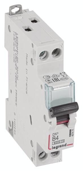Legrand 407471 DX3 LS-Schalter B 4A 1-polig+N 6kA 230VAC 1TE