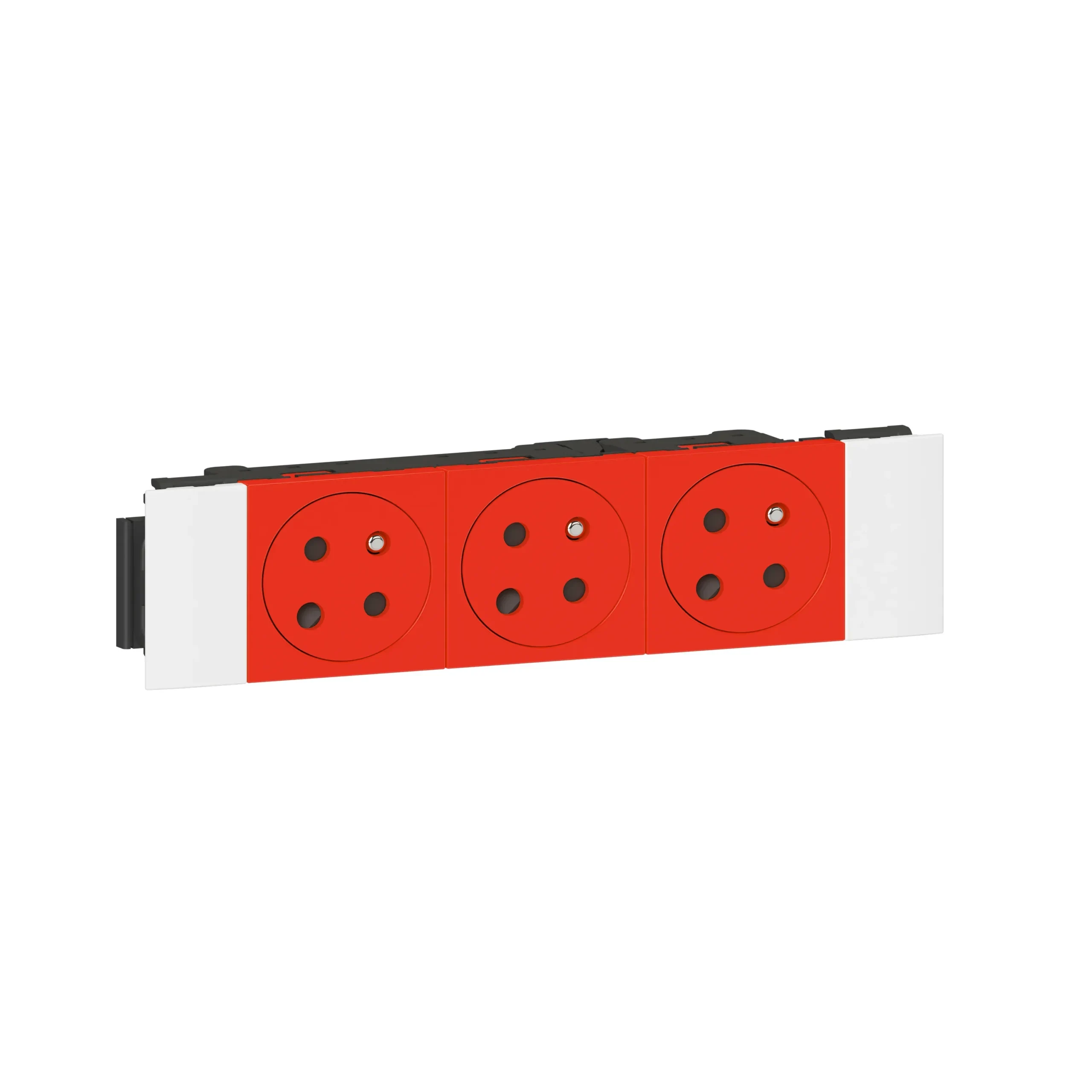 Legrand Legrand 077123L Steckdose 3-fach 45° F/B Standard codiert Snap-On EBS Mosaic rot