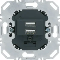 Berker USB Ladesteckdose 230V 2-fach 3A anthrazit 260205