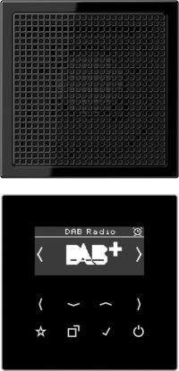 Jung Smart DAB+ Digitalradio Set Mono, Serie LS, schwarz, DAB LS1 SW