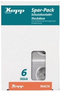 Kopp 923420055 Schutzkontaktsteckdose KS 16A 250V Pack:6 Malta silber