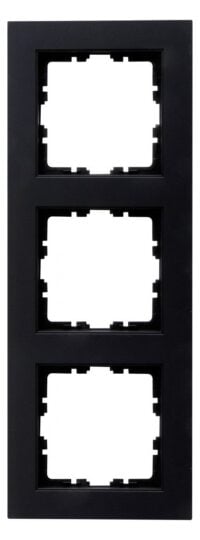 Kopp 402750000 HK07-Abdeckrahmen 3-fach Farbe:schwarz matt