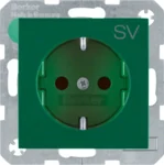 Berker SCHUKO-Steckdose grün glänzend 47238903