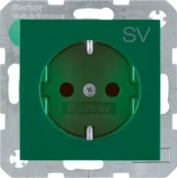 Berker SCHUKO-Steckdose grün glänzend 47238903