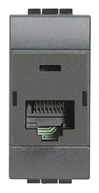 BTicino L4262C6 LivingLight Datendose RJ45 ungesch. Kategorie6 UTP Anthrazit