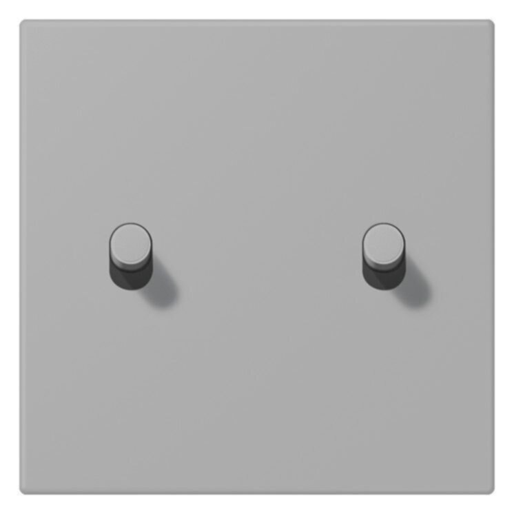 Jung Jung LC12-5R0204 Abdeckung mit Kipphebel "Zylinder" 2 Kipphebel LS 1912 gris moyen
