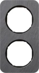 Berker Rahmen 2-fach Schiefer-anthrazit./schwarz 10122384