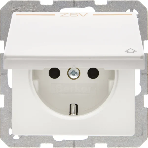 Berker Steckdose SCHUKO mit Klappdeckel Q.1 po 47516049