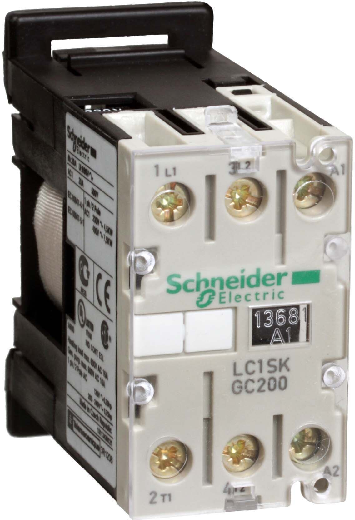 Schneider LC1SKGC200P7 Installations- schütz 2-polig 20A/AC1 Spule 230V 50/60Hz