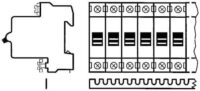 ABB Stotz S&J Univers Kammschiene 2-polig 12qmm 56TE SZ-KS2/56