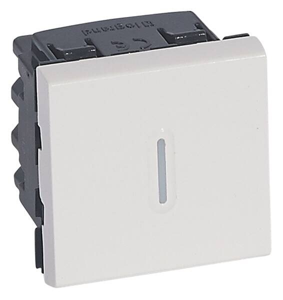 Legrand Legrand 077094 Wechselschalter 16A beleuchtet 2-modulig Mosaic ultaweiß