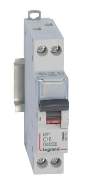 Legrand 407742 DX3 LS-Schalter C 16A 1-polig+N 6kA 230VAC 1TE
