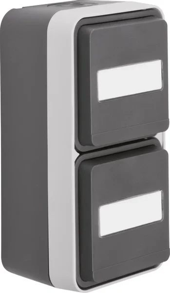 Berker Berker SCHUKO-Steckdose 2-fach grau senkrecht KlappdeckelBeschr. 47703545
