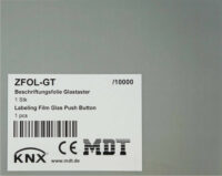 MDT technologies Beschriftungsfolie für Glastaster Plus ZFOL-GT