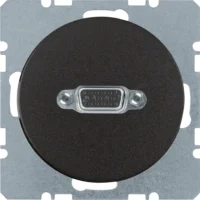 Berker VGA Steckdose schwarz/glänzend mit Schraubliftklemmen 3315412045
