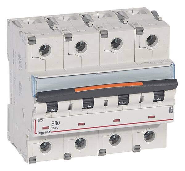 Legrand Legrand 409749 DX3 LS-Schalter B 80A 4-polig 25kA 400VAC 6TE