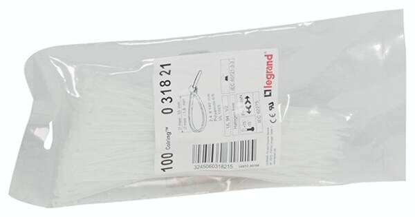 Legrand Legrand 031821 Kabelbinder Colring farblos innenverzahnt 2,4x140mm