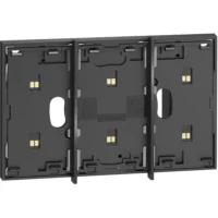 BTicino KG8102P1 LivingNow 3M Rahmen mit Busleitung f.2-modulige Dose Black