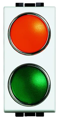 BTicino N4372AV Leuchtsignal Orange/Grün für LED-Aggregate Weiß