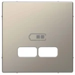 Merten Zentralplatte ni-metall für USB Ladest Einsatz MEG4367-6050