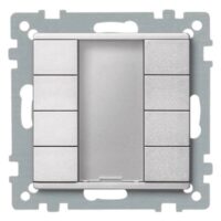 Mert 627860 Taster 4fach plus aluminium System M