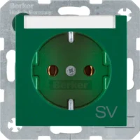Berker SCHUKO-Steckdose mit Beschriftungsfeld 47508913