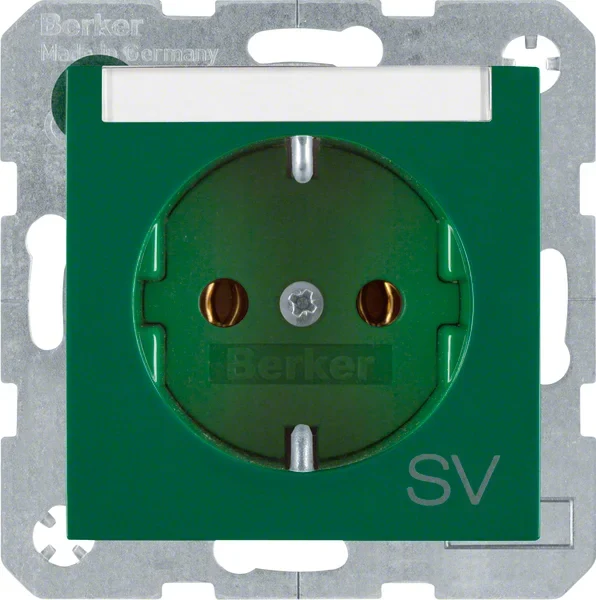 Berker Berker SCHUKO-Steckdose mit Beschriftungsfeld 47508913