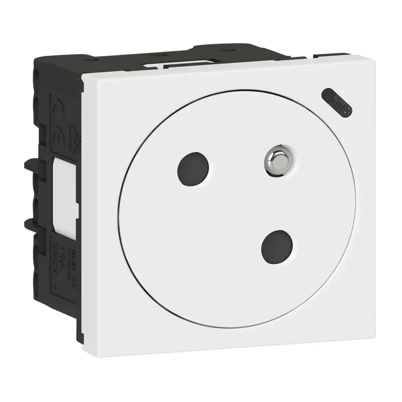 Legrand Legrand 077148L Link Steckdose F/B Std antibakt. beleuchtet erhöht Ber. Mosaic ultraweiß