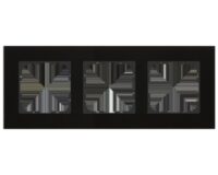 MDT Einbaurahmen 3-fach schwarz glänzend Glas für GEB-K 55mm BE-GTR3S.01S