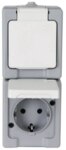 Kopp 130348009 Schutzkontakt-SteckdoseAP-FR 2-fach senk.2-polig16A 250V Std grau