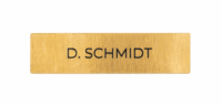 DoorBird D21x Namensschild für eine Ruftaste, individuelle Gravur – Gold-Optik (PVD)