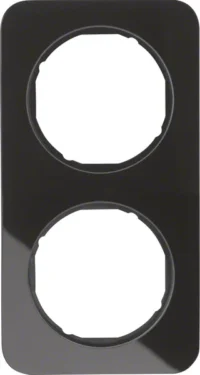 Berker Rahmen Glas/schwarz 2-fach 10122116