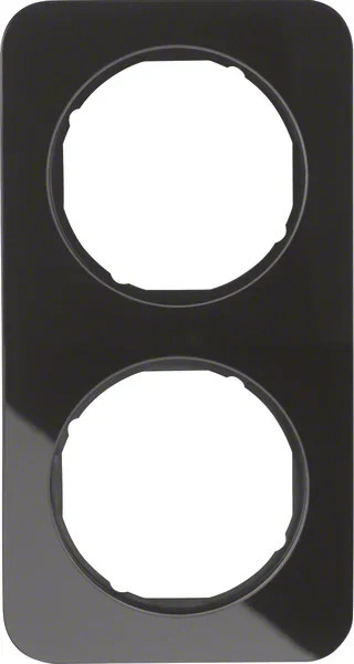 Berker Berker Rahmen Glas/schwarz 2-fach 10122116