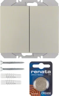 Berker KNX-Funk Wandsender 2-fach edelstahl lackiert 85656273