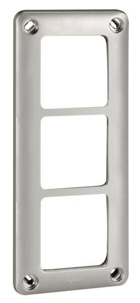 Legrand Legrand 077853 Rahmen 3-fach waagerecht/ senkrecht Soliroc IP55 IK10 grau