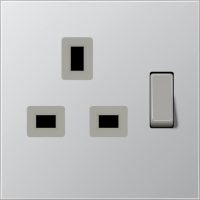 Jung Abschaltbare Steckdose alu 13A 250V 2-pol.u.E AL 3171