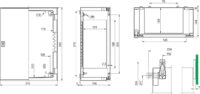 Schneider NSYPLM32G RAL7035 Wandschrank 310x215x160 ohne Mpl