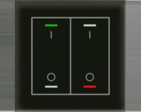 MDT Tastsensor KNX Unterputz schwarz glänzend 2-fach 4pkt BE-GTL2TS.B1S