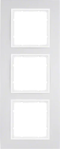 Berker Rahmen Aluminium/pows 3-fach 10136914