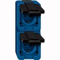 Merten SCHUKO-Steckdose 2 fach bl senkrecht schlagfest 229286