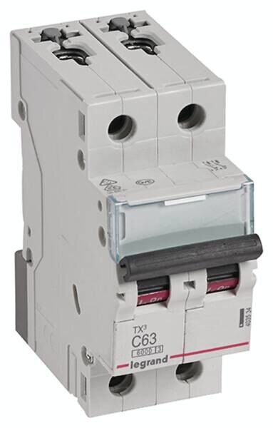 Legrand 403534 TX3 LS-Schalter C 63A 2-polig 6kA 400VAC 2TE