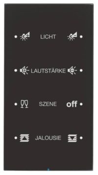 Berker 75144155 Touch-Sensor 4-fach Komfort R.3 Glas konfiguriert schwarz