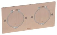 Legrand 089712 Deckelsatz quadratisch 2x2Modul bronze