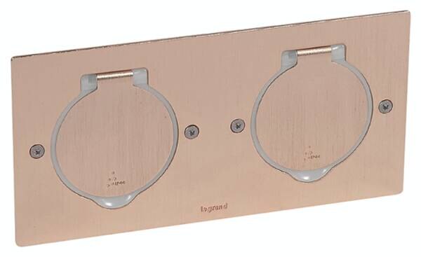 Legrand Legrand 089712 Deckelsatz quadratisch 2x2Modul bronze