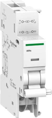 Bild vom Produkt: Schneider A9A26969 Unterspannungs- auslöser iMNx 220-240VAC 50/60Hz NOT-AUS