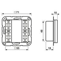 Jung A 5292 D1 ST KNX Kompakt- Raumcontroller-Modul 2fach F50