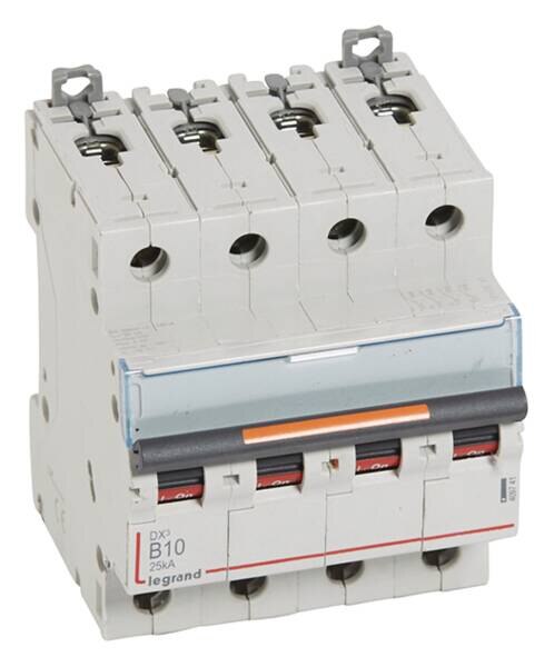 Legrand Legrand 409741 DX3 LS-Schalter B 10A 4-polig 25kA 400VAC 4TE
