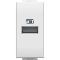 BTicino N4191A LivingLight USB-Lade- steckdose 1M m.1xUSB-A Weiß